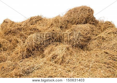 haycock on farmland  isolated on  white background