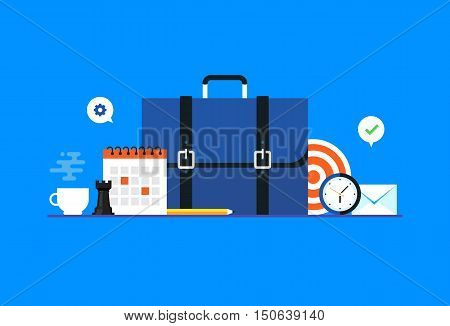 Project management. Flat design modern vector illustration concept.