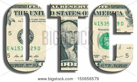 Otc - Over The Counter. Us Dollar Texture.