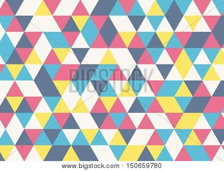 Colorful Geometric Triangle Pattern. Abstract Vector Background.