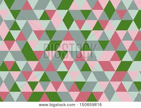 Colorful Geometric Triangle Pattern. Abstract Vector Background.