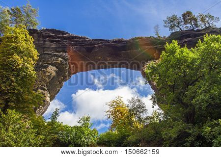 The Prebischtor And Hotel In Bohemian Switzerland Czech Republic Europe