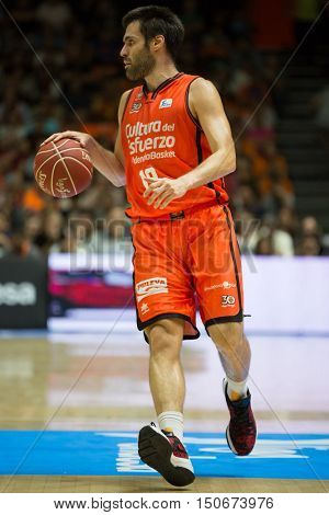 VALENCIA, SPAIN - OCTOBER 6th: San Emeterio during spanish league match between Valencia Basket and Real Madrid at Fonteta Stadium on October 6, 2016 in Valencia, Spain