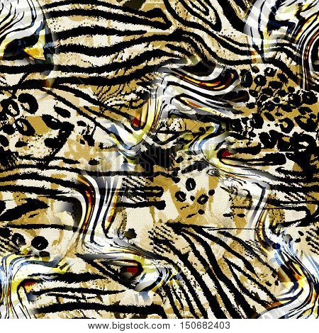 illustration of seamless pattern with leopard skin. Leopard background. Panther seamless pattern. Animal seamless pattern. Fashion textile print. Animal wallpaper.