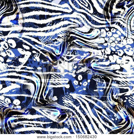 illustration of seamless pattern with leopard skin. Leopard background. Panther seamless pattern. Animal seamless pattern. Fashion textile print. Animal wallpaper.