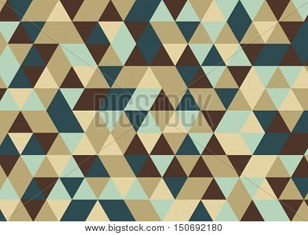 Colorful Geometric Triangle Pattern. Abstract Vector Background.