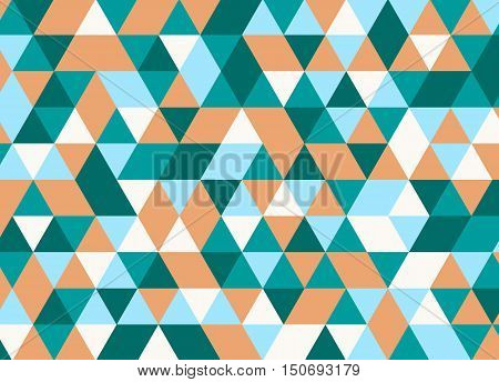 Colorful Geometric Triangle Pattern. Abstract Vector Background.