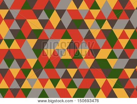 Colorful Geometric Triangle Pattern. Abstract Vector Background.