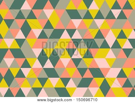 Colorful Geometric Triangle Pattern. Abstract Vector Background.