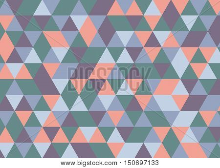 Colorful Geometric Triangle Pattern. Abstract Vector Background.