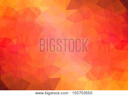 multi-color red geometric rumpled triangular low poly style gradient illustration graphic background.
