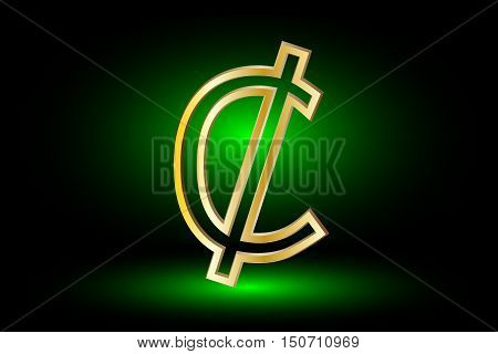 Cent vector icon , Cent , Cent symbol ,