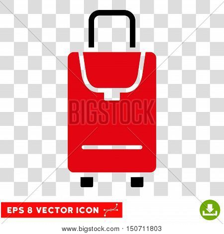 Vector Carryon EPS vector pictogram. Illustration style is flat iconic bicolor intensive red and black symbol on a transparent background.