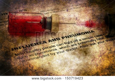 Influenza And Pnemonia Grunge Concept