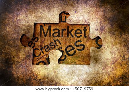 Crash Market Puzzle Concept