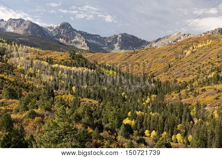 Autumn colors of the San Juan Mountains in Southwest Colorado