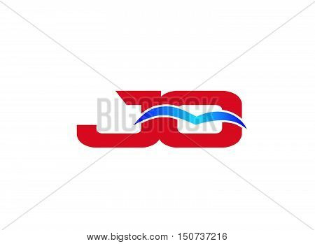 JO Logo. Vector Graphic Branding Letter Element