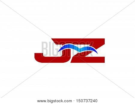 JZ Logo. Vector Graphic Branding Letter Element