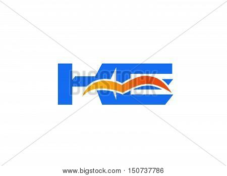 Ke logo design vector illustration abstract template