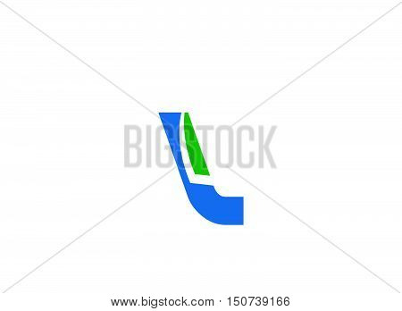 Letter i logo icon design template elements. Vector round sign