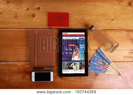Travel And Concept Isolated In Wooden Background