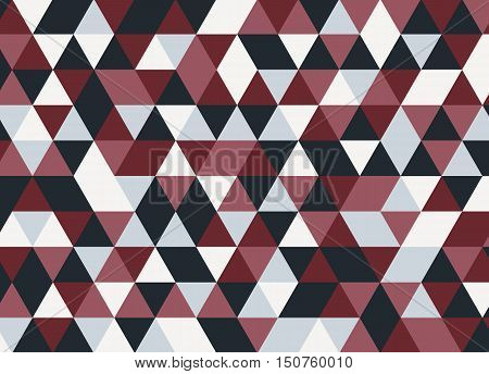 Colorful Geometric Triangle Pattern. Abstract Vector Background.