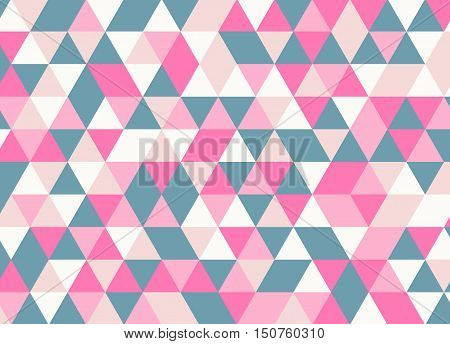 Colorful Geometric Triangle Pattern. Abstract Vector Background.