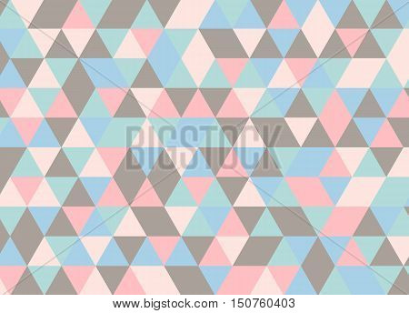 Colorful Geometric Triangle Pattern. Abstract Vector Background.