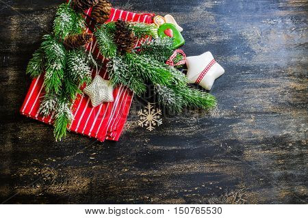 Fir Tree With Christmas Decorations