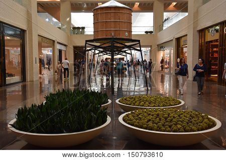 DALLAS, TX - SEP 17: NorthPark Center in Dallas, Texas, as seen on Sep 17, 2016. The center has over 235 stores and is the first shopping center featured on Vogue Magazine.