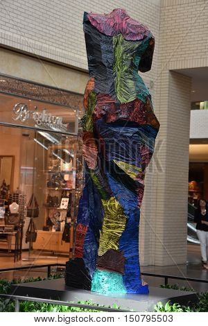 DALLAS, TX - SEP 17: NorthPark Center in Dallas, Texas, as seen on Sep 17, 2016. The center has over 235 stores and is the first shopping center featured on Vogue Magazine.