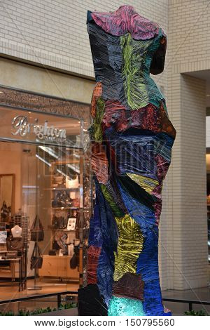 DALLAS, TX - SEP 17: NorthPark Center in Dallas, Texas, as seen on Sep 17, 2016. The center has over 235 stores and is the first shopping center featured on Vogue Magazine.