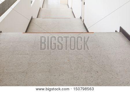 Close up way down the Stairs terrazzo floor marble