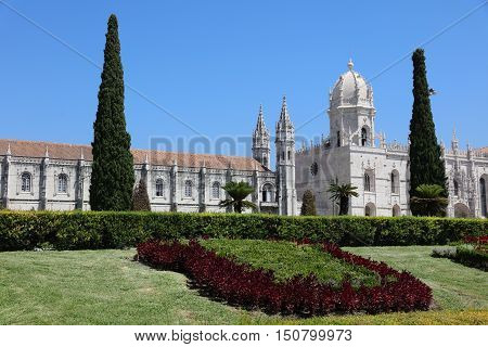Mosteiro Dos Jeronimos (Monastery of the Hieronymites) in Lisbon. Portugal