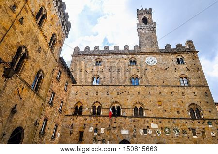 Hdr Piazza Dei Priori In Volterra