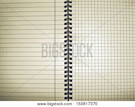 Vintage Looking Blank Notebook Page