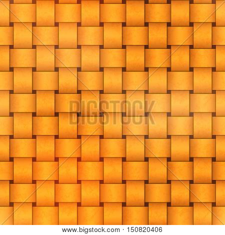 Bright yellow sennit seamless pattern on dark