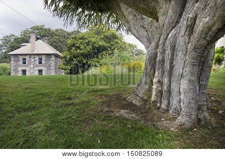 The stone store building in Kerikeri Northland New Zealand.