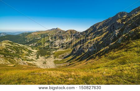 Mountain Landscape. Under Chopok Mount with Dumbier Mount in Background. Low Tatras Slovakia.