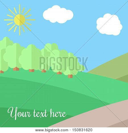 The Sun Shines on a Clearing in the Forest.