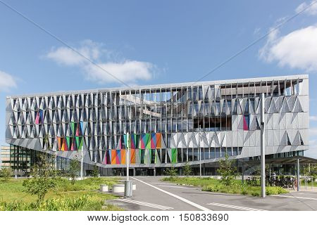Kolding, Denmark - May 11, 2015: University of Southern Denmark is a university and campus in Kolding, Denmark built by Henning Larsen architects