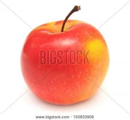 Red apple isolated on white background. Fruit.