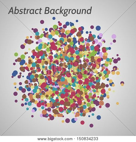 Vector abstract color background with irregular circles