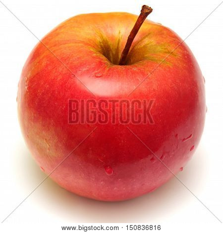 Red apple isolated on white background. Fruit.