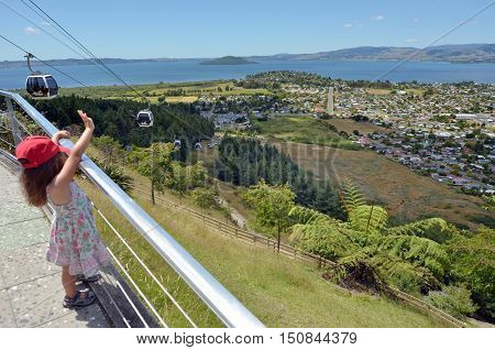 Skyline Gondola Cableway In Rotorua - New Zealand