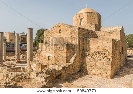 Chrysopolitissa Church of the fourth century in Paphos, Cyprus.