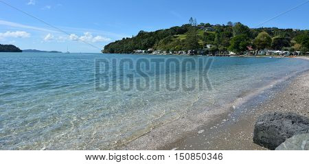 Panoramic Landscape Of Sandspit Beach New Zealand