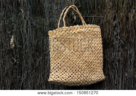 Woven Flax Bag Traditional Maori Culture
