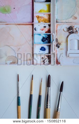 Art tools brush color paint paintbrush colorful.