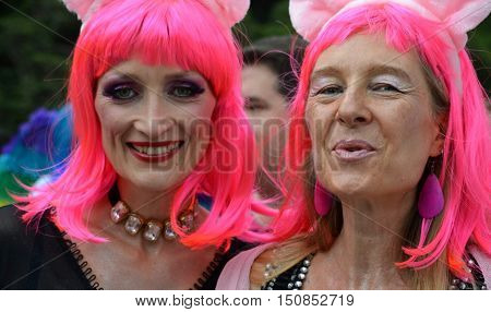 Sydney Australia - March 2 2013. Mardi Gras is an annual event for gay/lesbian acceptance. LGBT pride parade and festival. The world's most joyous and spectacular celebration of LGBTQI pride.
